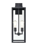 8'' Atless Powder Coated Black 2 Light Lantern