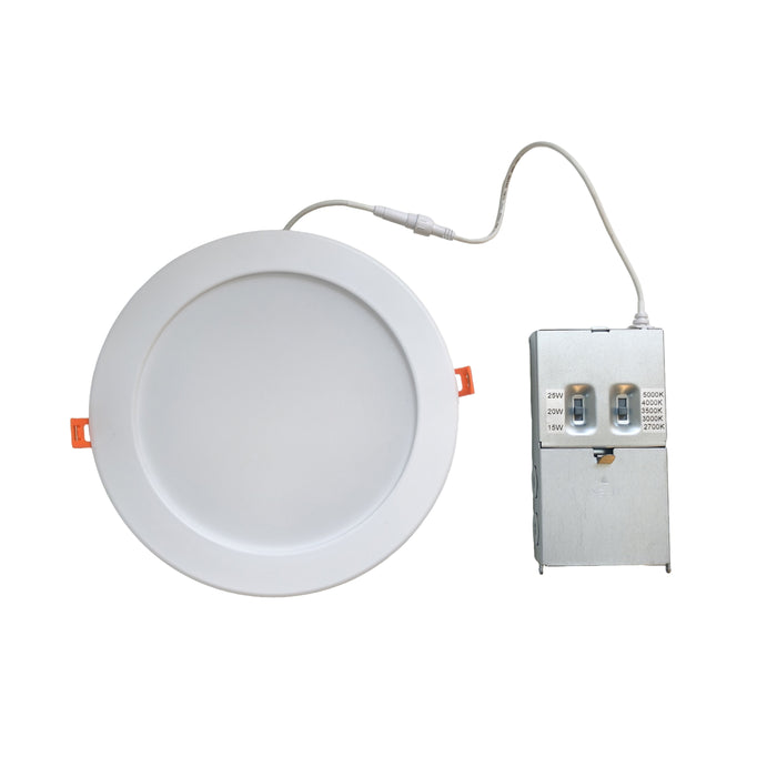 8-inch White Commercial Wall Light with 5-CCT Selectable White