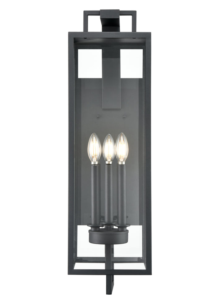 8'' Lamont Textured Black 3 Light Wall Sconce