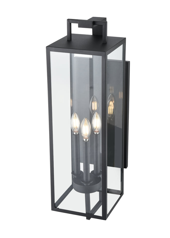 8'' Lamont Textured Black 3 Light Wall Sconce