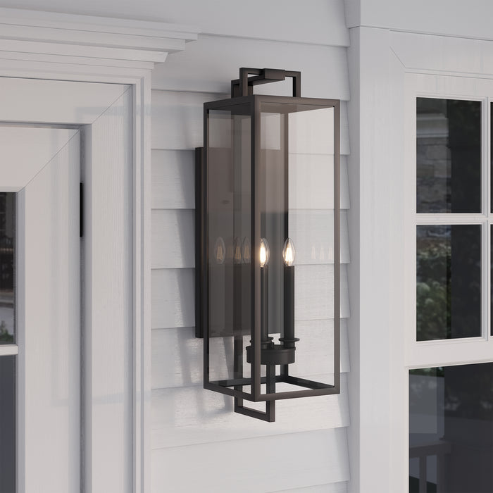 8'' Lamont Textured Black 3 Light Wall Sconce