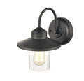 8''  Powder Coated Black 1 Light Wall Sconce