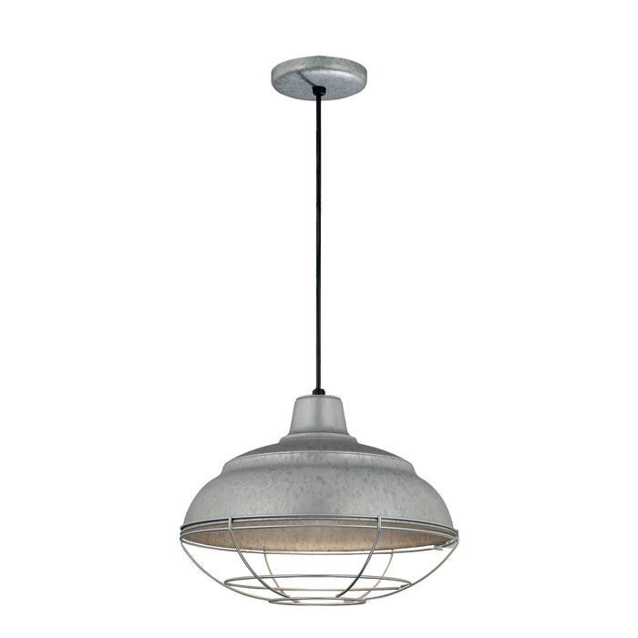 8.25'' R Series Galvanized 1 Light Pendant