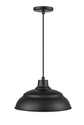 8.25'' R Series Satin Black 1 Light Pendant