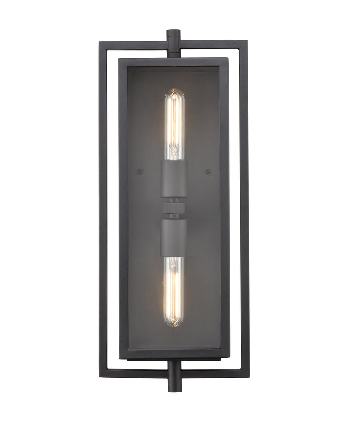 8.3'' Rankin Textured Black 2 Light Wall Sconce