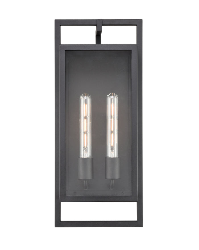 8.4'' Agatha Textured Black 2 Light Wall Sconce