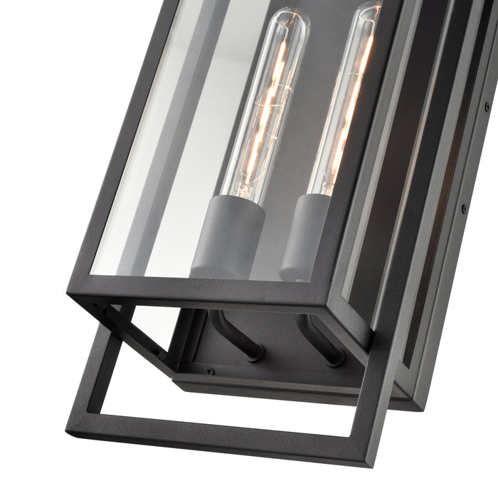 8.4'' Agatha Textured Black 2 Light Wall Sconce