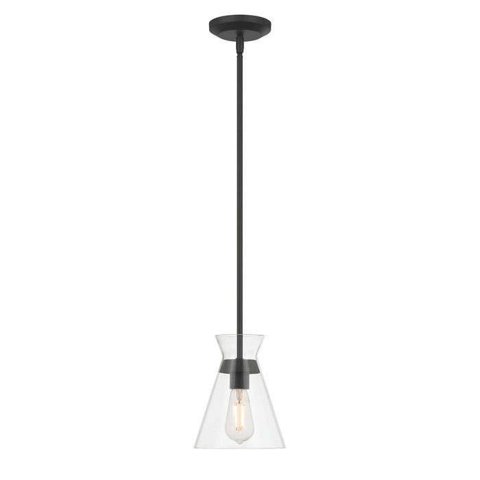 8.5'' Amarella Matte Black 1 Light Mini Pendant