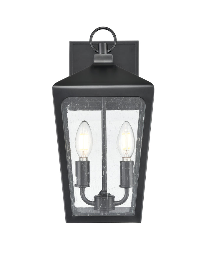 8.5'' Brooks Powder Coated Black 2 Light Wall Sconce