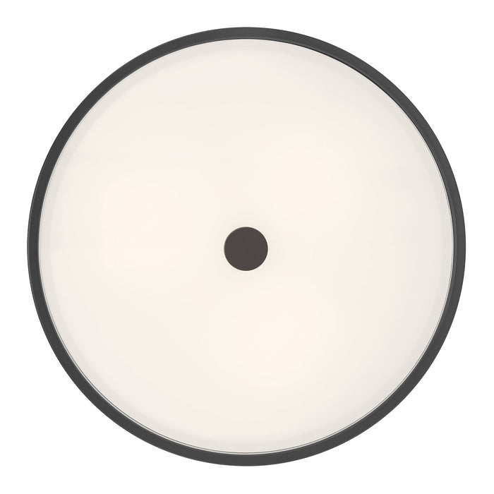 8.75'' Ardezia Matte BlackClear Ribbed 3 Light Semi-Flush Mount