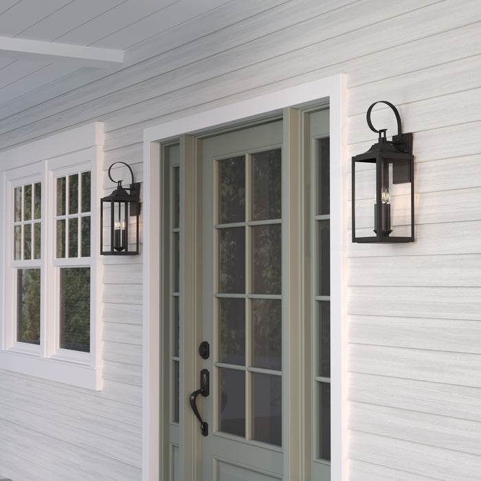 8.75'' Halston Powder Coated Black 3 Light Lantern