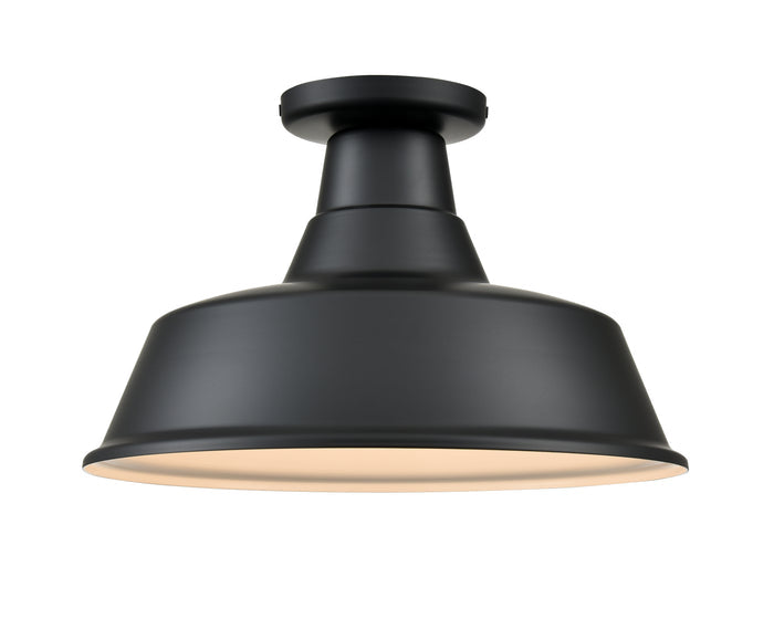 8.85'' R Series Satin Black 1 Light Semi-Flush Mount