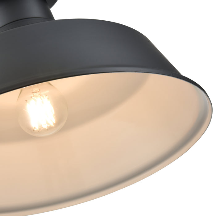 8.85'' R Series Satin Black 1 Light Semi-Flush Mount