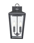 8.98'' Brooks Powder Coated Black 2 Light Wall Sconce