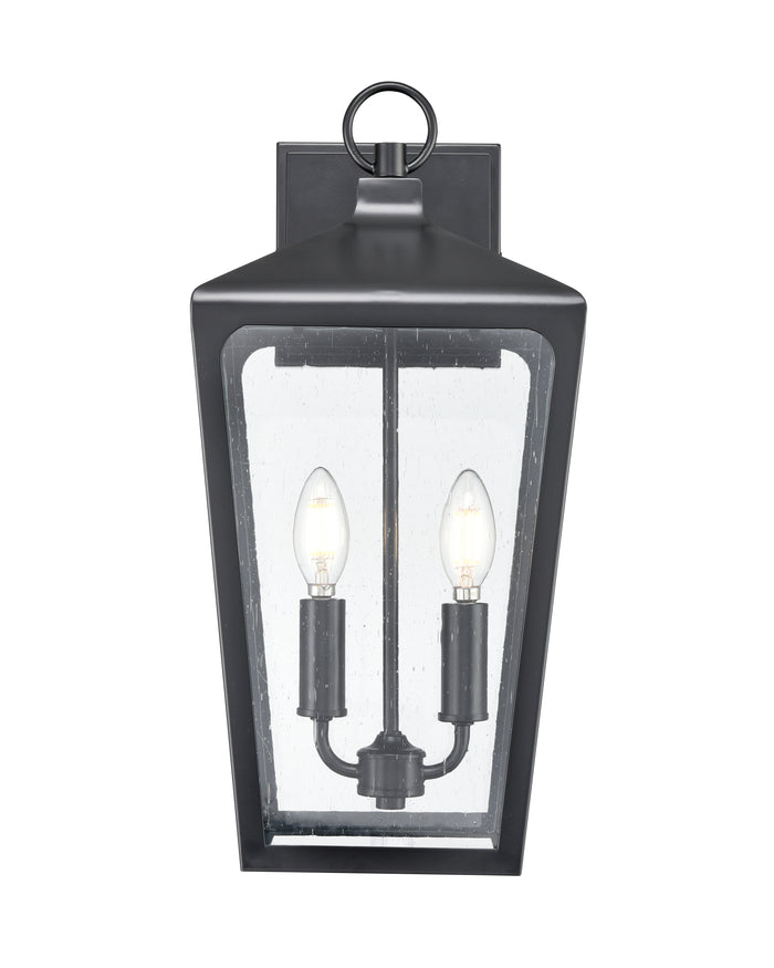 8.98'' Brooks Powder Coated Black 2 Light Wall Sconce