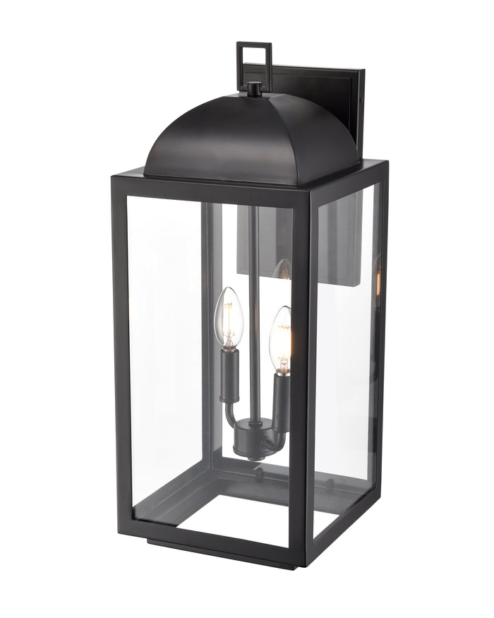 9'' Beaufort Powder Coated Black 2 Light Wall Sconce