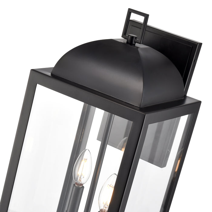 9'' Beaufort Powder Coated Black 2 Light Wall Sconce