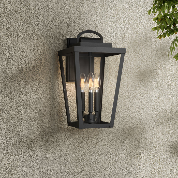 9'' Brenwick Powder Coated Black 3 Light Lantern