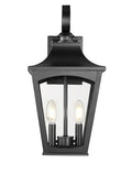 9'' Curry Powder Coated Black 2 Light Wall Sconce