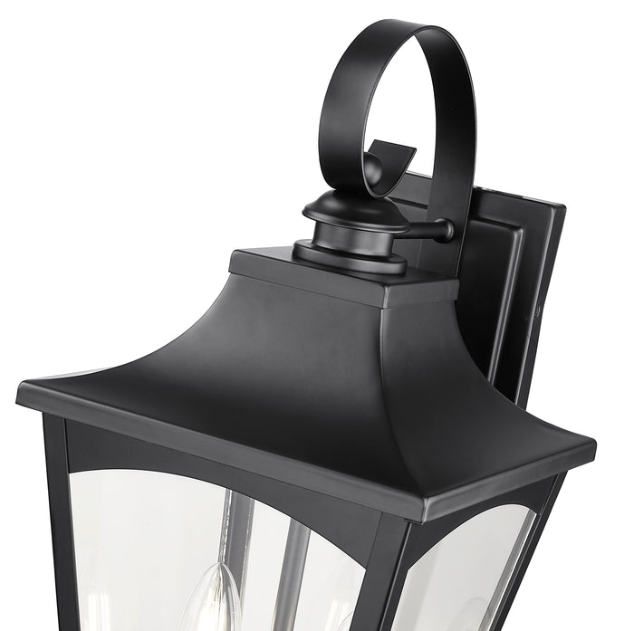 9'' Curry Powder Coated Black 2 Light Wall Sconce