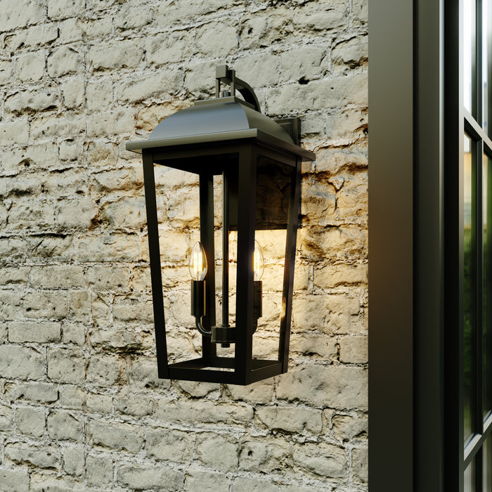 9'' Houston Powder Coated Black 2 Light Lantern