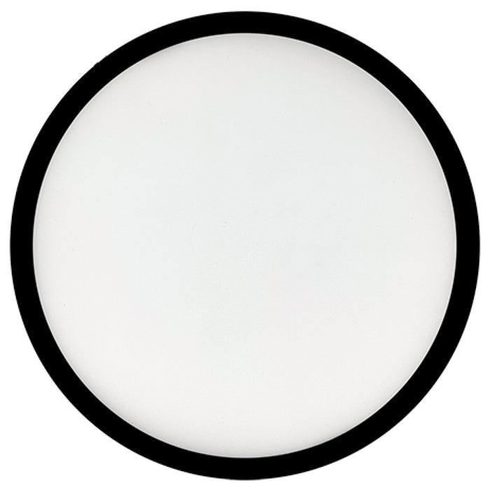 9-inch Black 17W Dimmable LED Flush Mount Ceiling Light, 3000K, 1400 Lumens