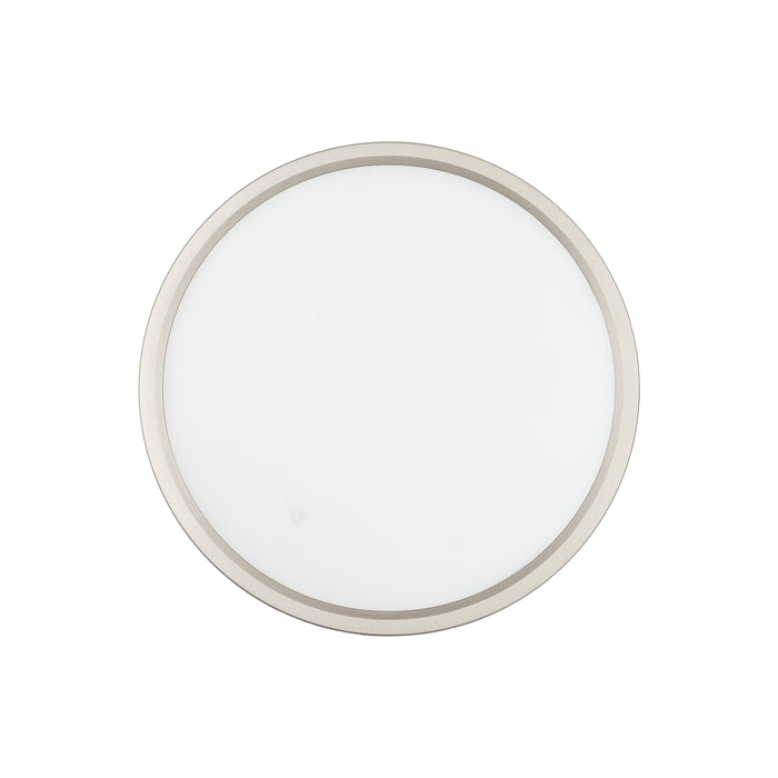 9-inch Brushed Nickel Outdoor Flush Mount Light