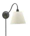 9-inch Hyde Park Oil Rubbed Bronze Wall Swing Lamp White Shade