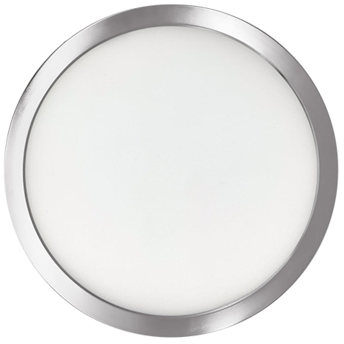 9-inch Nickel 17W Dimmable LED Flush Mount Ceiling Light, 3000K, 1400 Lumens