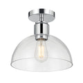 9'' Knightsdale ChromeClear 1 Light Semi-Flush Mount