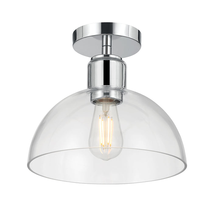 9'' Knightsdale ChromeClear 1 Light Semi-Flush Mount