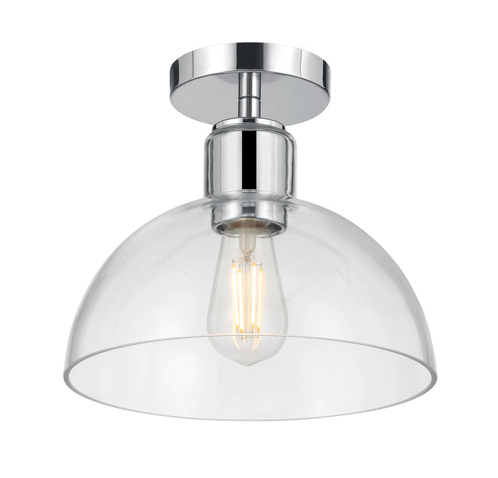 9'' Knightsdale ChromeClear 1 Light Semi-Flush Mount