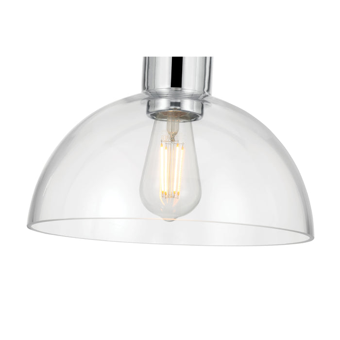 9'' Knightsdale ChromeClear 1 Light Semi-Flush Mount