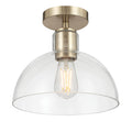 9'' Knightsdale Modern GoldClear 1 Light Semi-Flush Mount
