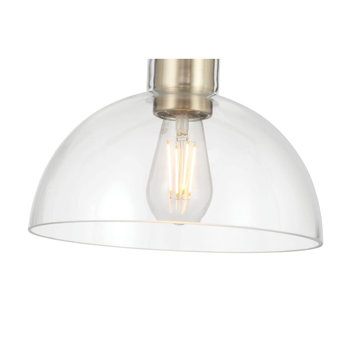 9'' Knightsdale Modern GoldClear 1 Light Semi-Flush Mount