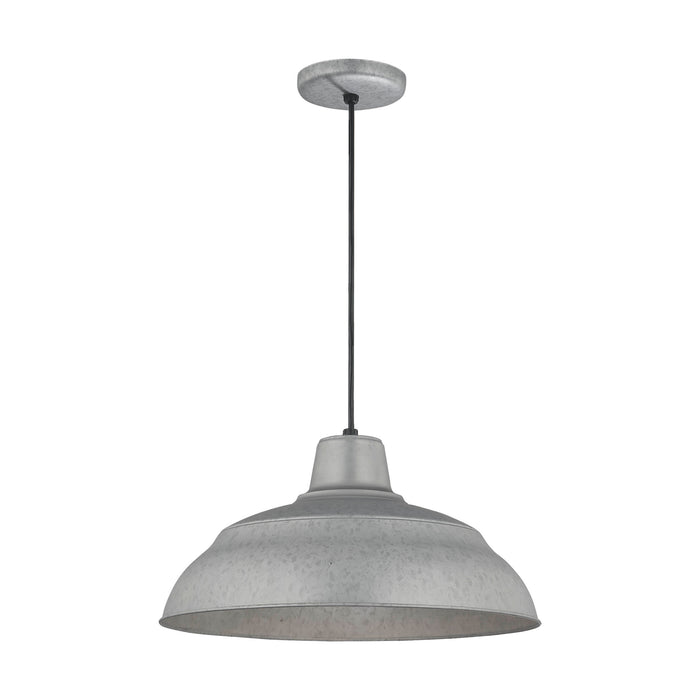 9'' R Series Galvanized 1 Light Pendant