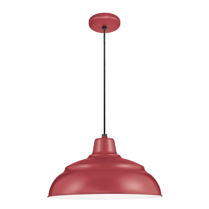9'' R Series Satin Red 1 Light Pendant