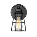 9.25-inch Matte Black 1-Light Wall Sconce
