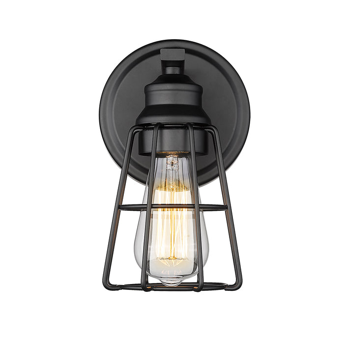 9.25-inch Matte Black 1-Light Wall Sconce