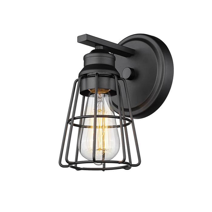 9.25-inch Matte Black 1-Light Wall Sconce