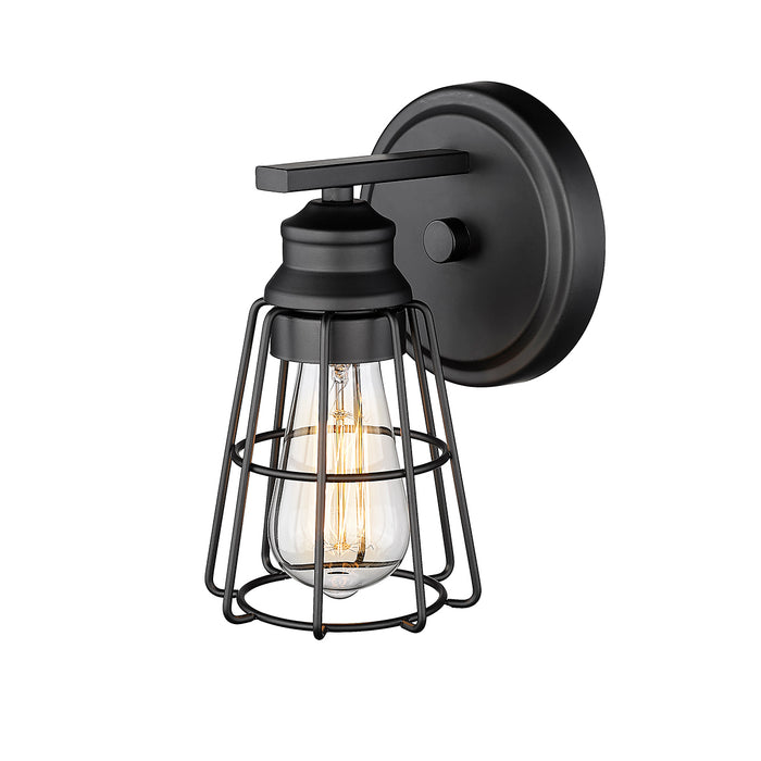 9.25-inch Matte Black 1-Light Wall Sconce