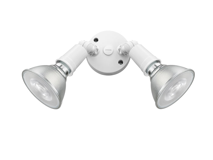 9.25''  Matte White 2 Light Flood Light
