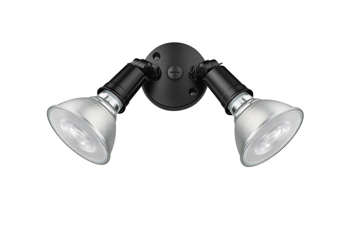 9.25''  Powder Coated Black 2 Light Flood Light