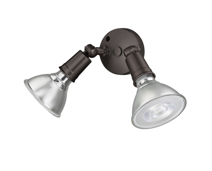 9.25''  Powder Coated Bronze 2 Light Flood Light