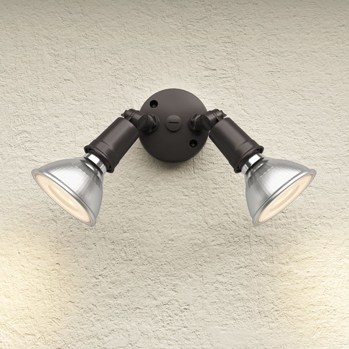 9.25''  Powder Coated Bronze 2 Light Flood Light