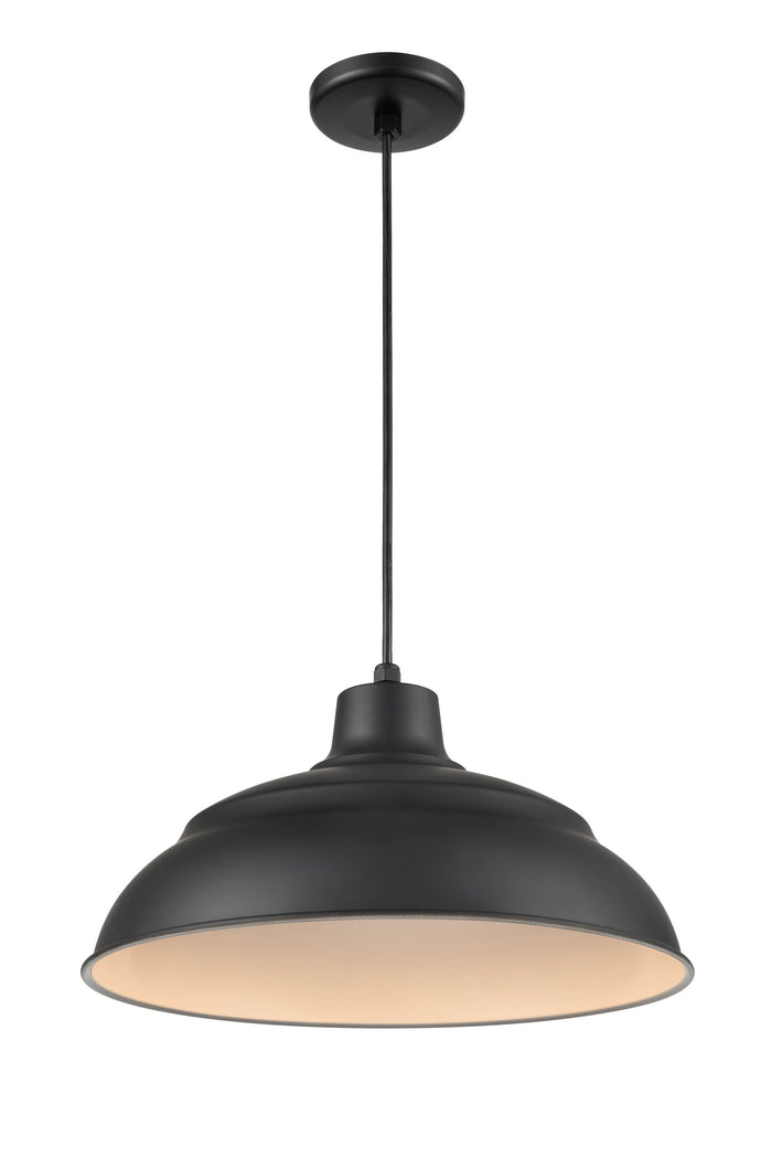 9.25'' R Series Satin Black 1 Light Pendant