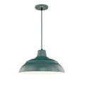9.25'' R Series Satin Green 1 Light Pendant