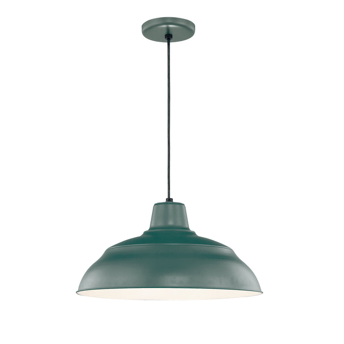 9.25'' R Series Satin Green 1 Light Pendant