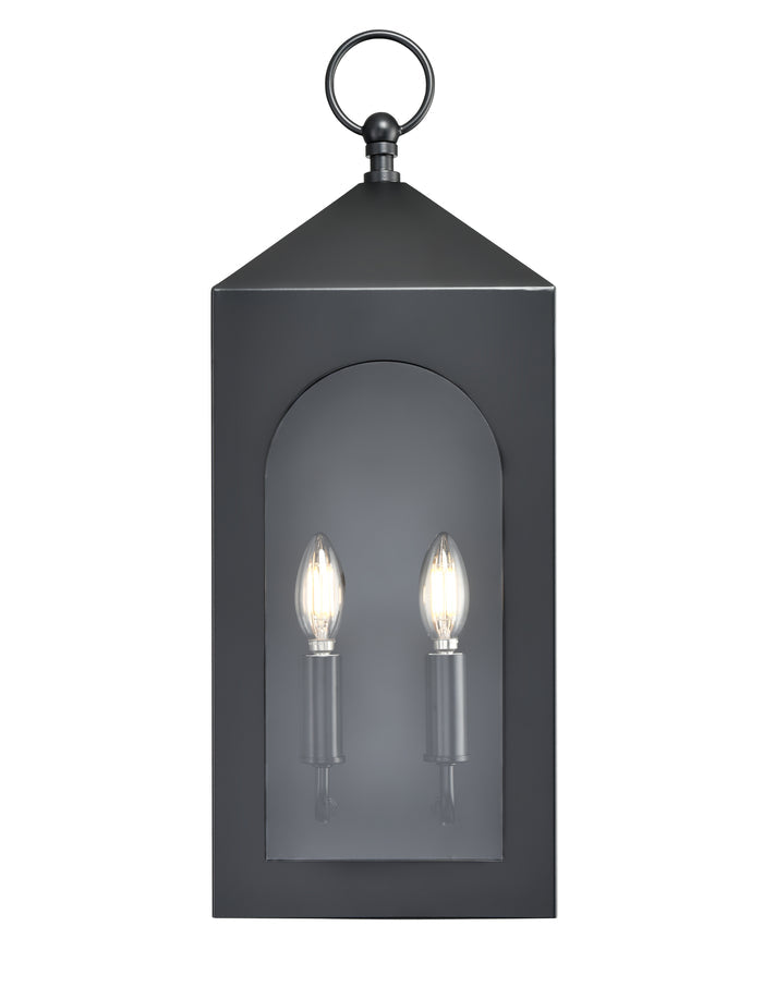 9.29'' Bratton Powder Coated Black 2 Light Wall Sconce