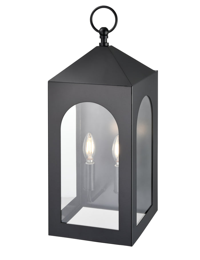 9.29'' Bratton Powder Coated Black 2 Light Wall Sconce